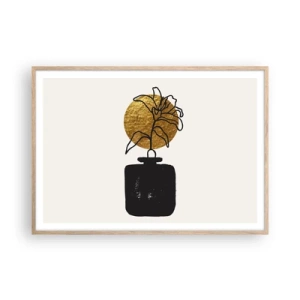 Poster in cornice rovere chiaro - Bellezza a peso d'oro - 100x70 cm