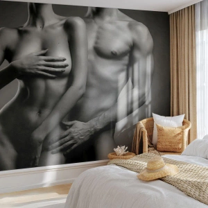 Fotomurali Premium Sand - Adamo ed Eva - Donna, Uomo, Corpo - 300x210 cm