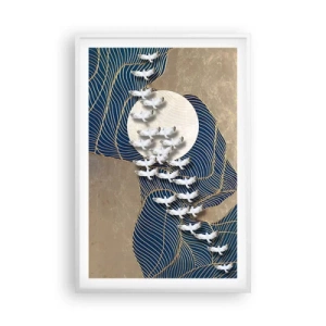 Poster in cornice bianca - Libertà, viaggio, comunità - 61x91 cm