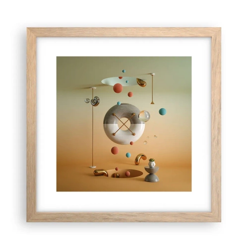 Poster in cornice rovere chiaro - Tutto può succedere - 30x30 cm