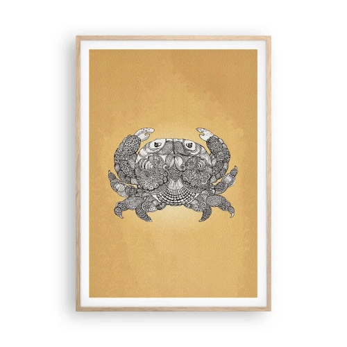 Poster in cornice rovere chiaro - I racconti del granchio - 70x100 cm