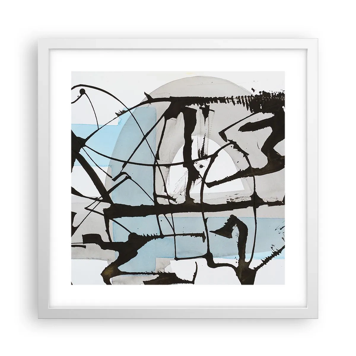 Poster in cornice bianca - Blu nonostante tutto - 40x40 cm