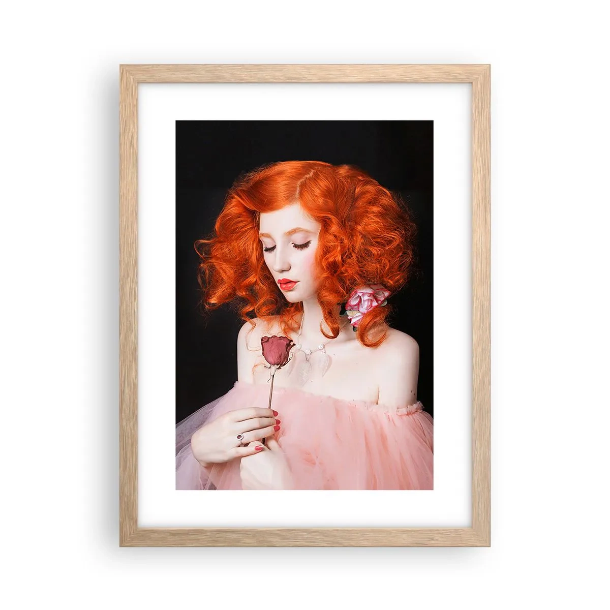 Poster in cornice rovere chiaro - In stile barocco - 30x40 cm