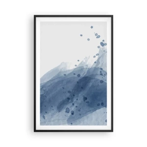 Poster in cornice nera - Tulle blu - 61x91 cm