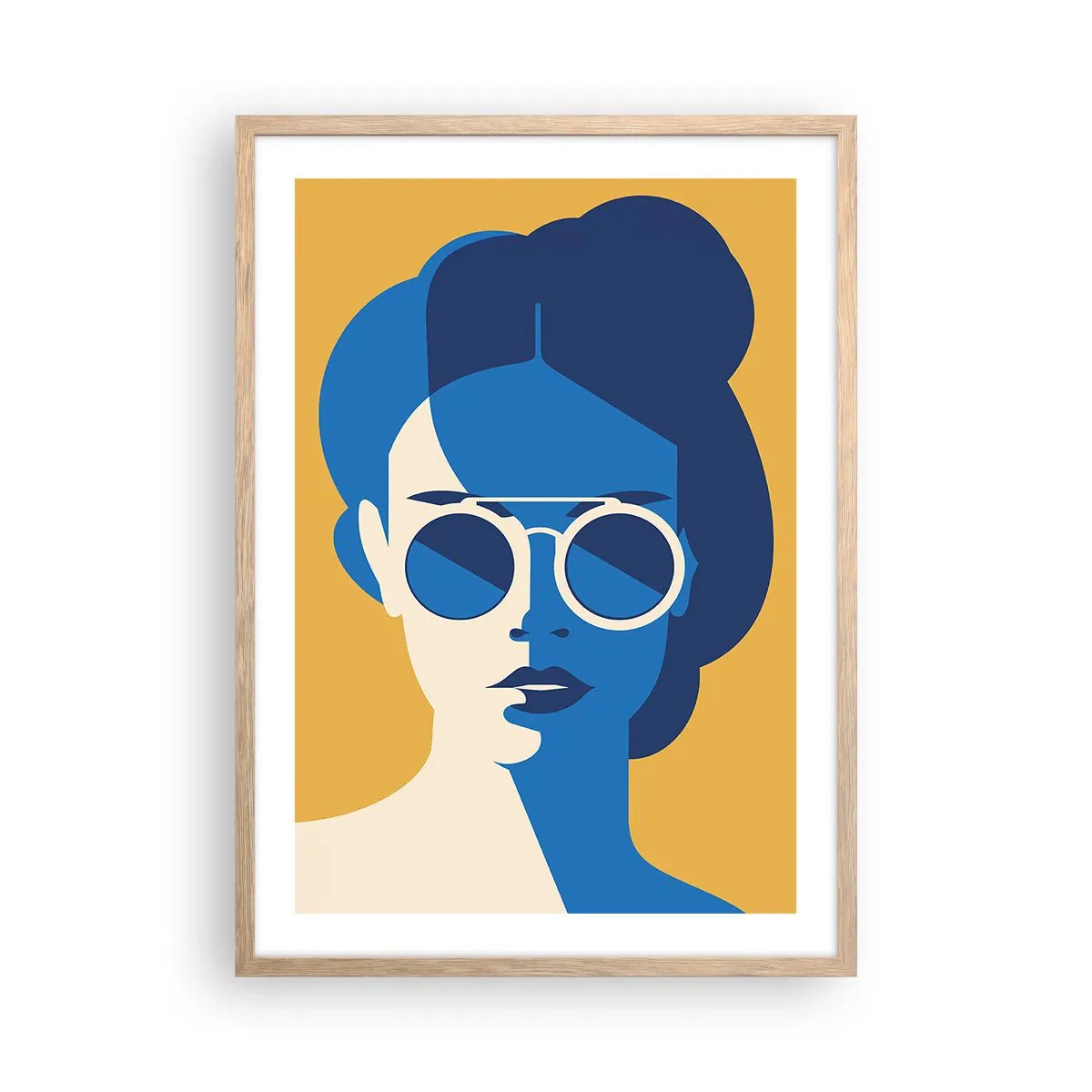 Poster in cornice rovere chiaro - Look vacanziero - 50x70 cm