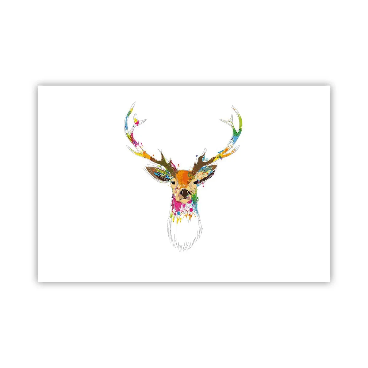 Poster - Mite cerbiatto immerso nel colore - 91x61 cm