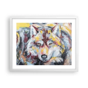 Poster in cornice bianca - Pace tra i suoi - 50x40 cm