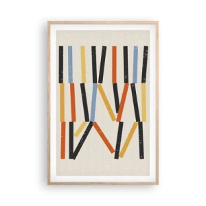 Poster in cornice rovere chiaro - Composizione orizzontale - 61x91 cm