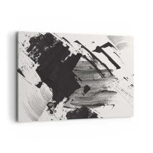 Quadro su tela - Stampe su Tela - Astrazione: espressione di nero - 100x70 cm