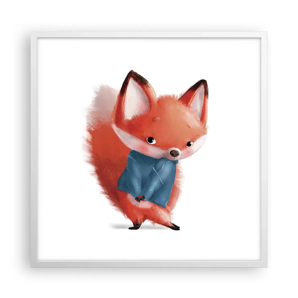 Poster in cornice bianca - Ci sto bene? - 60x60 cm