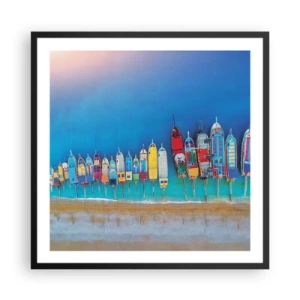 Poster in cornice nera - A volo d'uccello - 60x60 cm