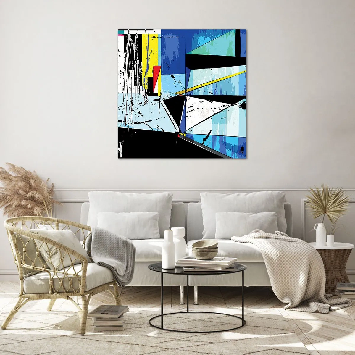 Quadro su vetro - Guardando il mondo da un'angolazione... - 60x60 cm