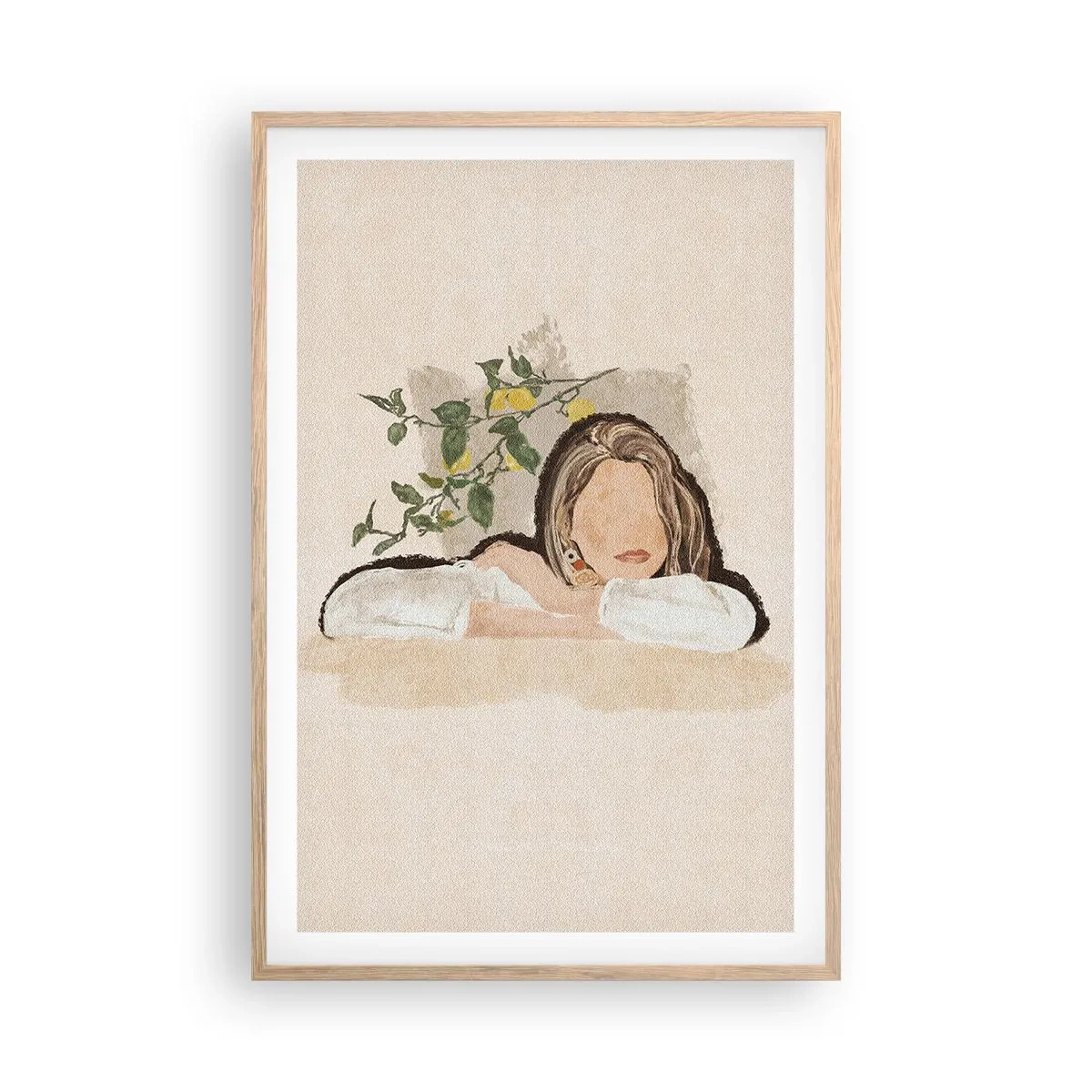 Poster in cornice rovere chiaro - Bellezza del sud - 61x91 cm