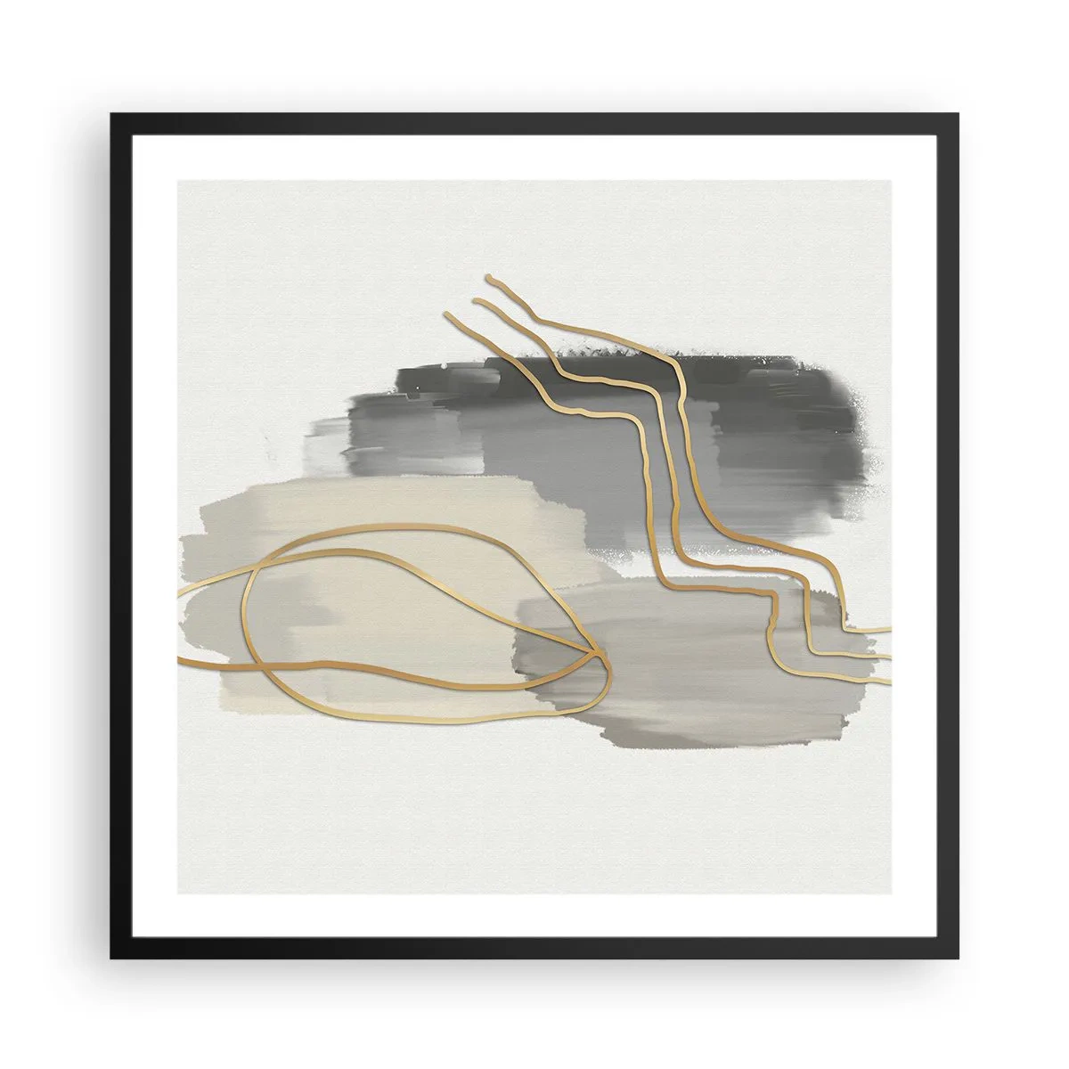 Poster in cornice nera - Durata e movimento - 60x60 cm
