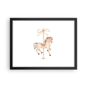 Poster in cornice nera - Trotto aggraziato - 40x30 cm