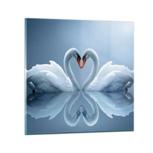 Quadro su vetro - Il tempo dell'amore - 70x70 cm