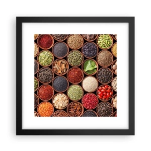 Poster in cornice nera - Tutti i gusti del mondo - 30x30 cm