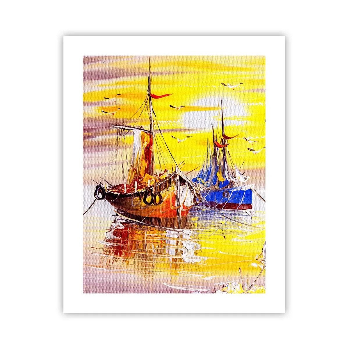 Poster - Meritato riposo nel porto - 40x50 cm