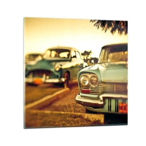 Quadro su vetro - Aspettiamo, vediamo - 70x70 cm