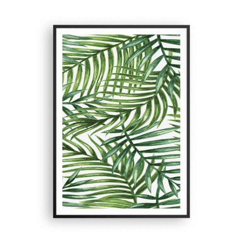 Poster in cornice nera - Sotto un baldacchino verde - 70x100 cm