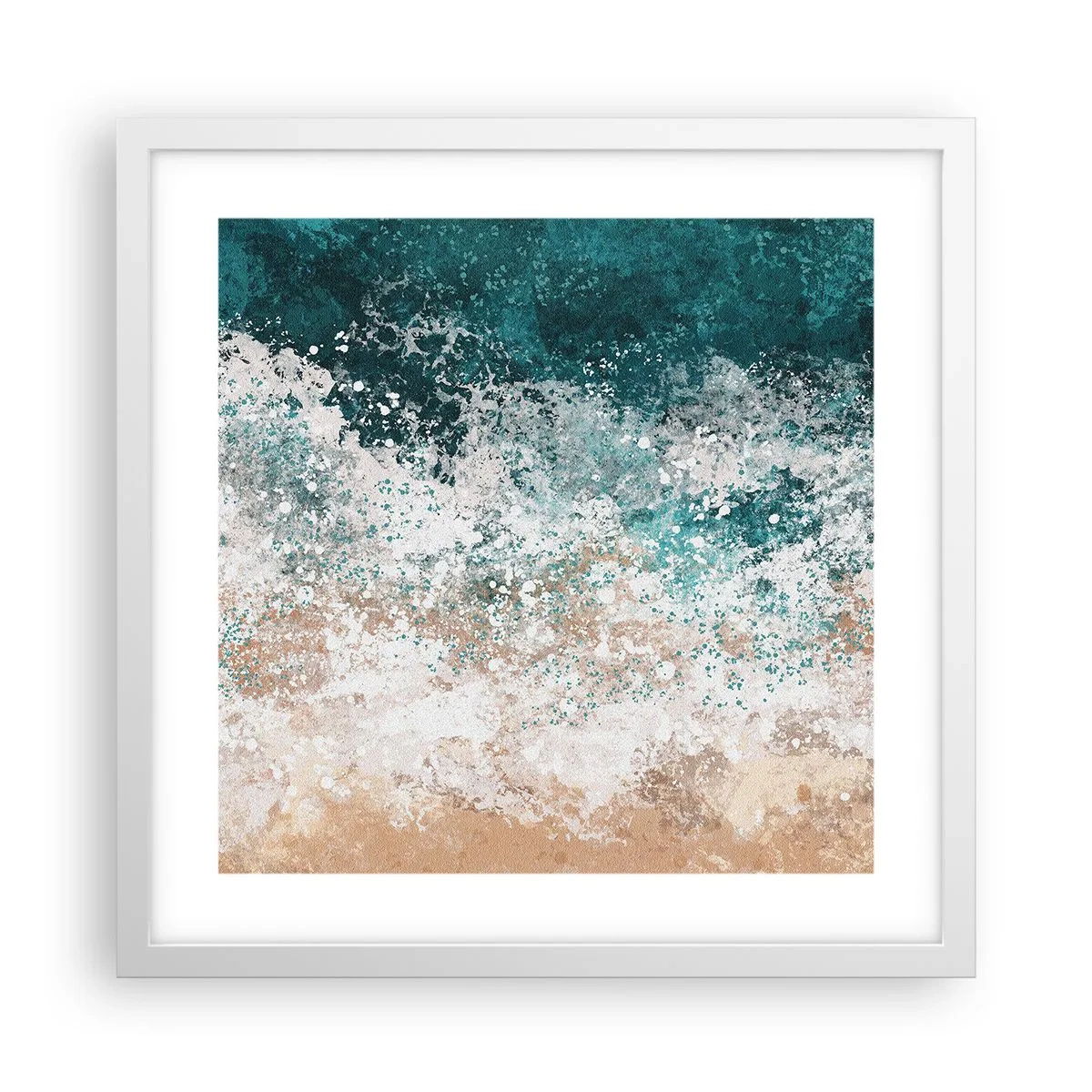Poster in cornice bianca - Storie di mare - 40x40 cm