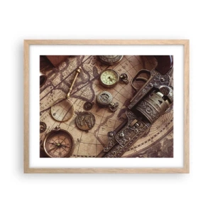 Poster in cornice rovere chiaro - La natura chiama - 50x40 cm