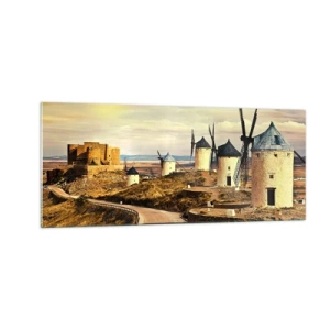 Quadro su vetro - Adesso appare Don Chisciotte - 100x40 cm