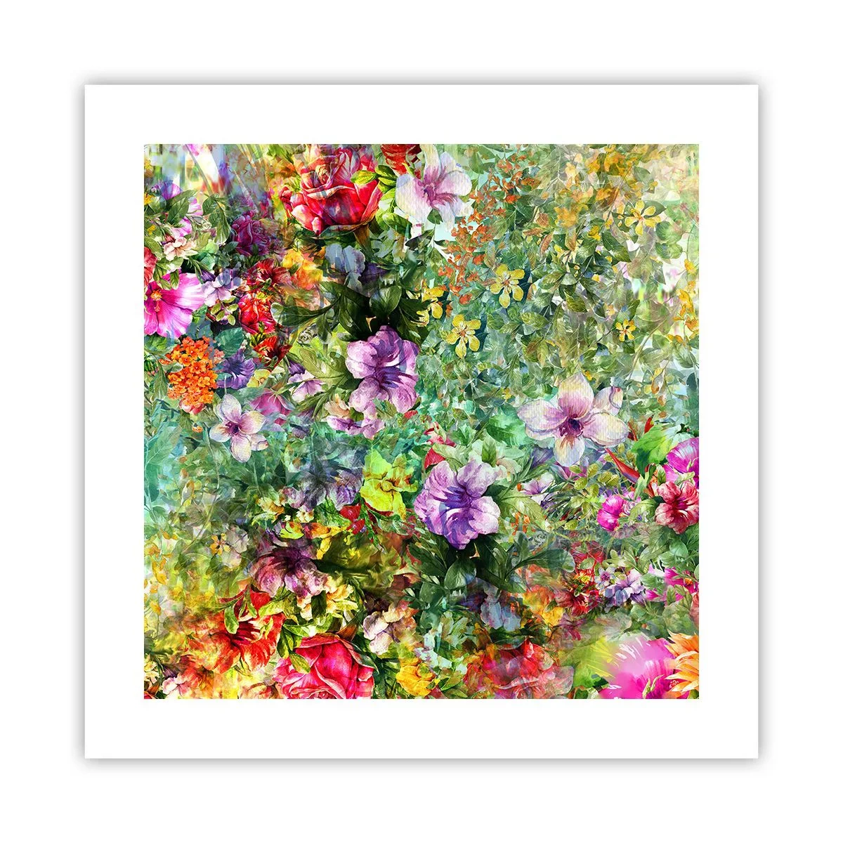 Poster - Perdersi nei fiori - 40x40 cm