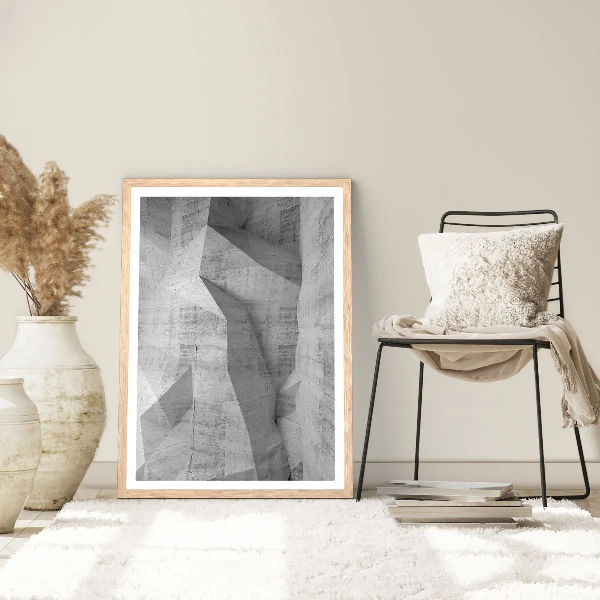 Poster in cornice rovere chiaro - Una vera sfida - 30x40 cm