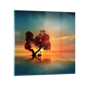 Quadro su vetro - Gli esiliati e il silenzio fuori dal mondo - 30x30 cm