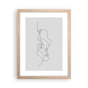 Poster in cornice rovere chiaro - Il calore dei desideri malinconici - 30x40 cm