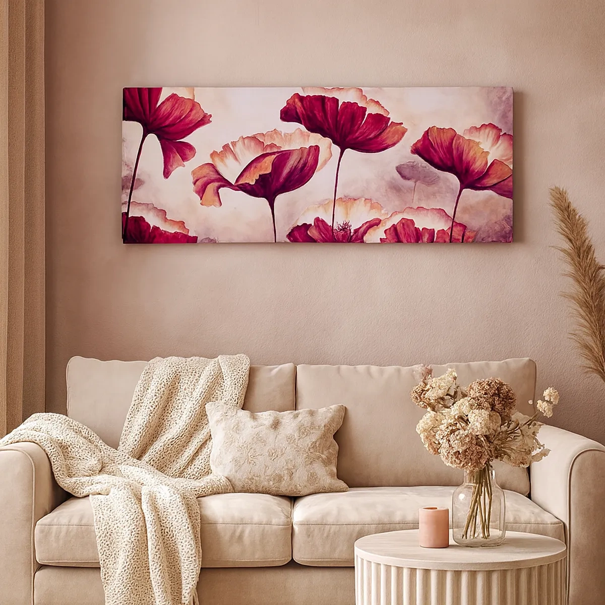 Quadro su tela - Stampe su Tela - Petalo rosso e bianco - 30x30 cm