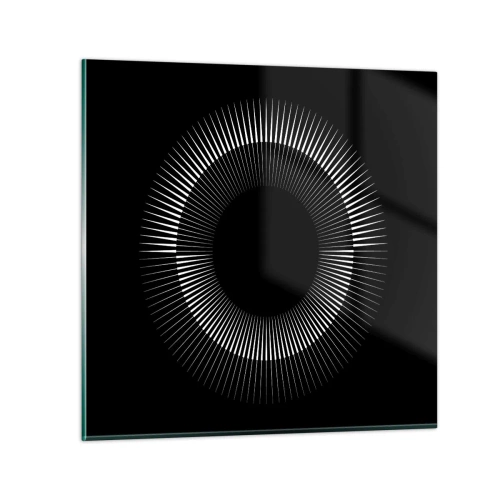 Quadro su vetro - Sole nero - 30x30 cm