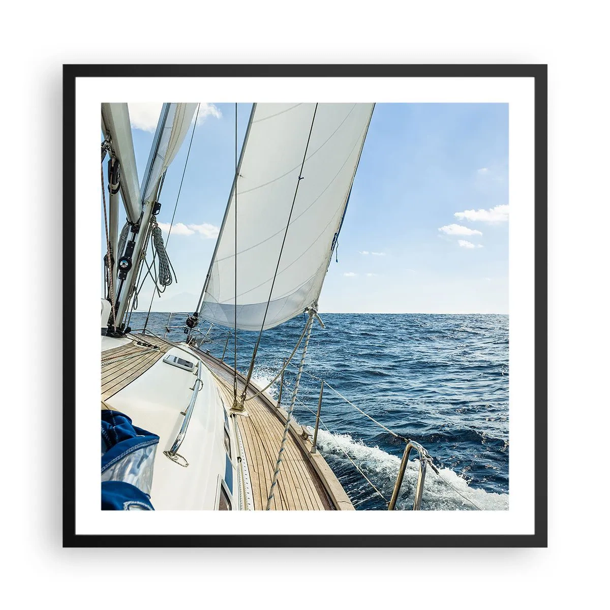 Poster in cornice nera - Benvenuta avventura - 60x60 cm