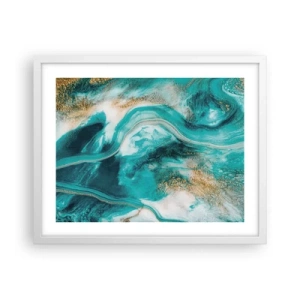 Poster in cornice bianca - Il fiume d'oro - 50x40 cm