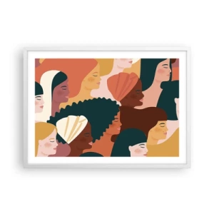 Poster in cornice bianca - Solo femminilità - 70x50 cm