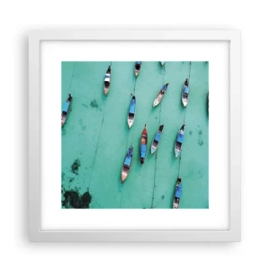 Poster in cornice bianca - In gioiosa attesa - 30x30 cm