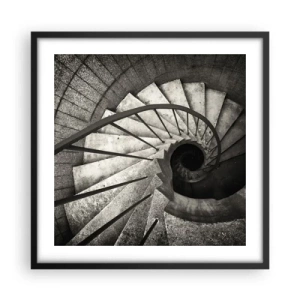 Poster in cornice nera - Salire e scendere - 50x50 cm