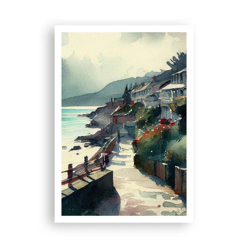 Poster - Cittadina mediterranea - 70x100 cm
