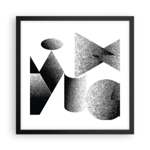 Poster in cornice nera - Angoli e ovali - 40x40 cm