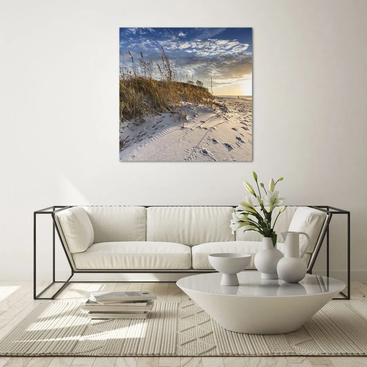 Quadro su vetro - Invito a passeggiare - 30x30 cm