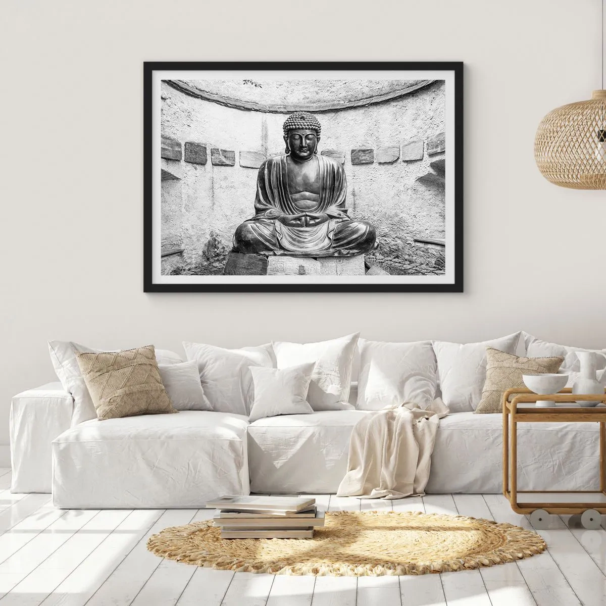 Poster in cornice nera - Alla fonte della pace - 40x30 cm