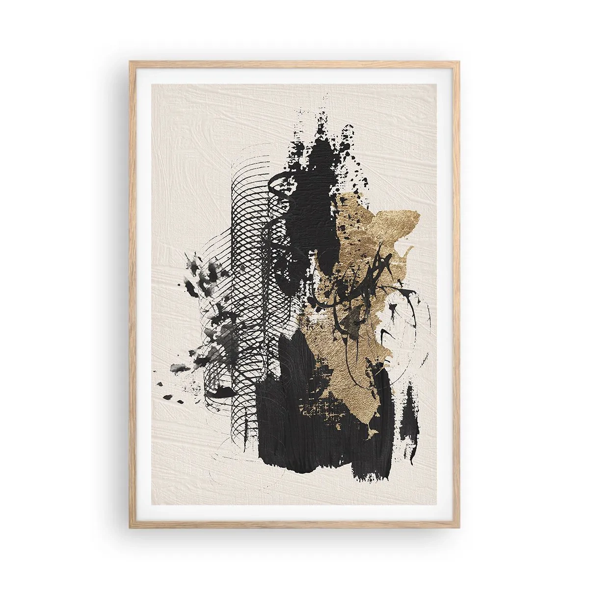 Poster in cornice rovere chiaro - Composizione con passione - 70x100 cm