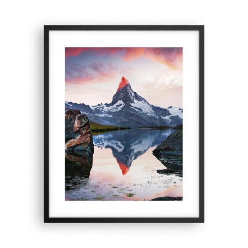 Poster in cornice nera - Il cuore dei monti è rovente - 40x50 cm
