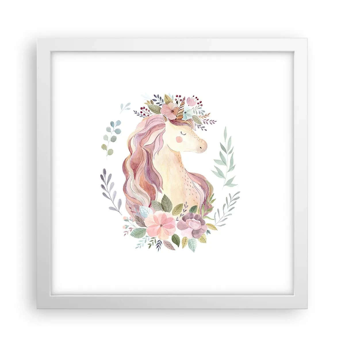 Poster in cornice bianca - Invito nel mondo delle favole - 30x30 cm