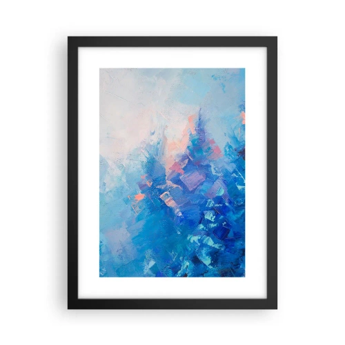 Poster in cornice nera - Astrazione invernale - 30x40 cm