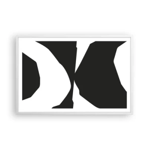 Poster in cornice bianca - Positivo - negativo - 91x61 cm