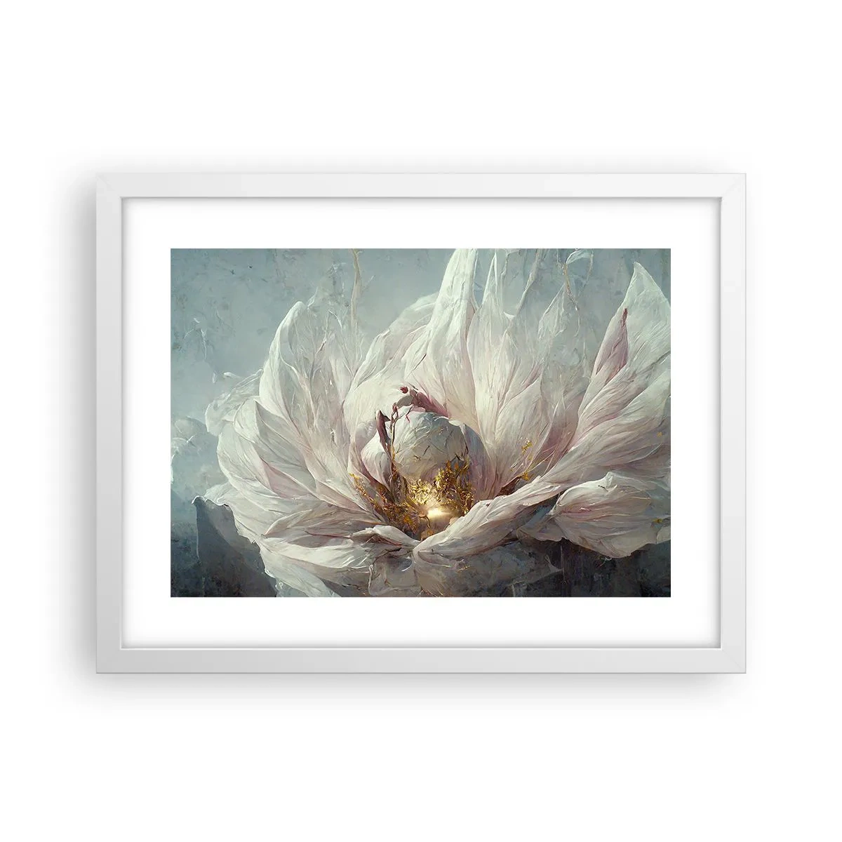Poster in cornice bianca - Fiorisce ogni cento anni - 40x30 cm