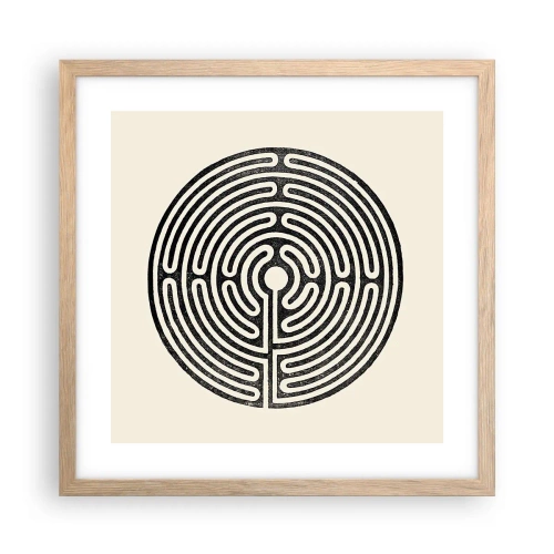 Poster in cornice rovere chiaro - Ordine misterioso - 40x40 cm