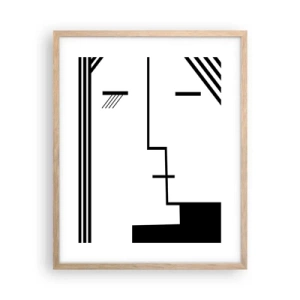 Poster in cornice rovere chiaro - Semplicemente un bacio - 40x50 cm